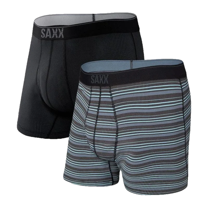 Saxx 01. MENS APPAREL - MENS UNDERWEAR - MENS UNDERWEAR Men's Quest Boxer Brief 2-Pack SBI SUNRISE STRIPE | BLACK II