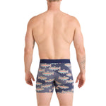 Saxx 01. MENS APPAREL - MENS UNDERWEAR - MENS UNDERWEAR Men's Quest Quick-Dry Mesh Boxer Brief MOM MOSAIC TROUT-MARITIME