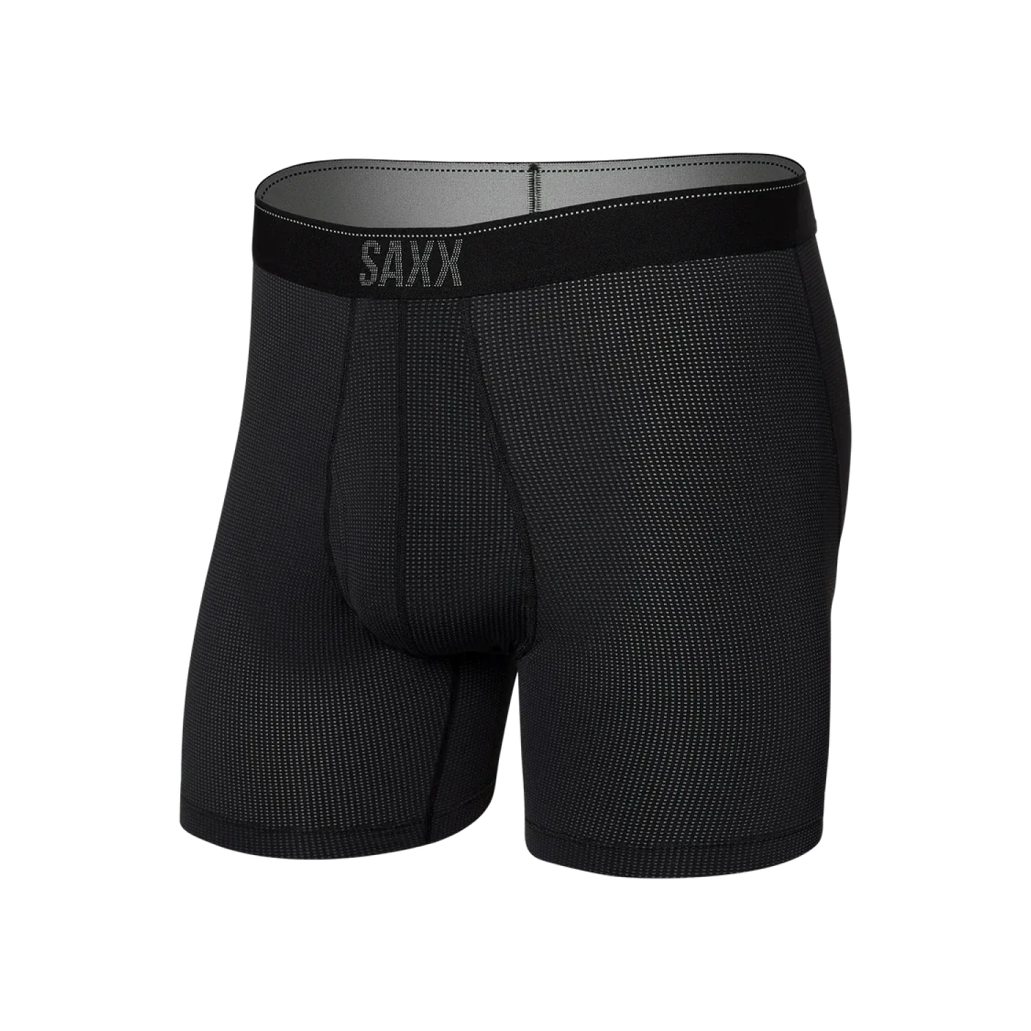 Saxx 01. MENS APPAREL - MENS UNDERWEAR - MENS UNDERWEAR Men's Quest Quick-Dry Mesh Boxer Brief BL2 BLACK II