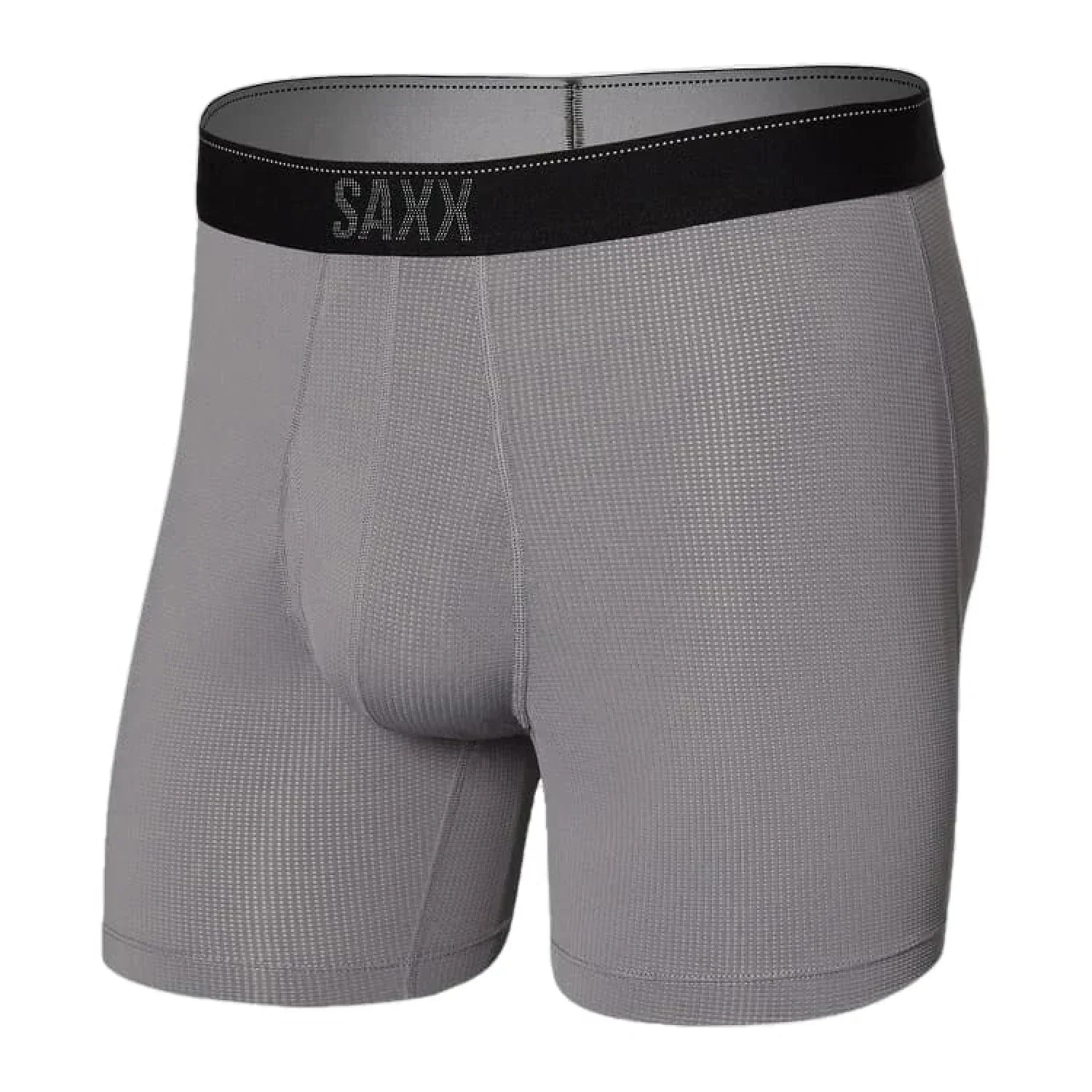 Saxx 01. MENS APPAREL - MENS UNDERWEAR - MENS UNDERWEAR Men's Quest Quick-Dry Mesh Boxer Brief DC2 DARK CHARCOAL II