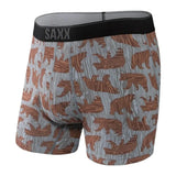 Saxx 01. MENS APPAREL - MENS UNDERWEAR - MENS UNDERWEAR Men's Quest Quick-Dry Mesh Boxer Brief GGG GREY GRIZZLY GRAIN