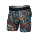 Saxx 01. MENS APPAREL - MENS UNDERWEAR - MENS UNDERWEAR Men's Quest Quick-Dry Mesh Boxer Brief LAS LIGHT AND SHADOW-MULTI