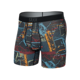 Saxx 01. MENS APPAREL - MENS UNDERWEAR - MENS UNDERWEAR Men's Quest Quick-Dry Mesh Boxer Brief LAS LIGHT AND SHADOW-MULTI