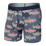 Saxx 01. MENS APPAREL - MENS UNDERWEAR - MENS UNDERWEAR Men's Quest Quick-Dry Mesh Boxer Brief MOM MOSAIC TROUT-MARITIME
