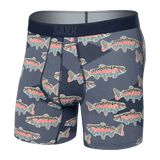 Saxx 01. MENS APPAREL - MENS UNDERWEAR - MENS UNDERWEAR Men's Quest Quick-Dry Mesh Boxer Brief MOM MOSAIC TROUT-MARITIME