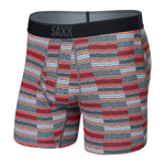 Saxx 01. MENS APPAREL - MENS UNDERWEAR - MENS UNDERWEAR Men's Quest Quick-Dry Mesh Boxer Brief QDM ASHER STRIPE | RED