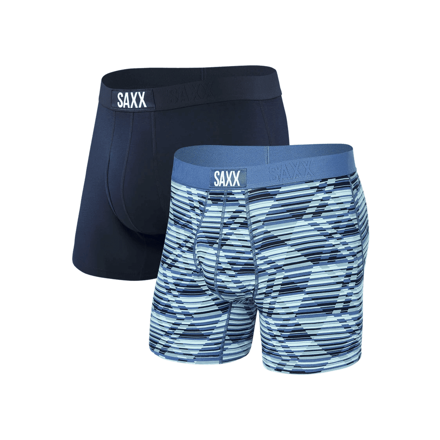 Saxx 01. MENS APPAREL - MENS UNDERWEAR - MENS UNDERWEAR Men's Quest Quick-Dry Mesh Boxer Brief 2-Pack DAN DAZED ARGYLE NAVY: