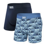 Saxx 01. MENS APPAREL - MENS UNDERWEAR - MENS UNDERWEAR Men's Quest Quick-Dry Mesh Boxer Brief 2-Pack DAN DAZED ARGYLE NAVY: