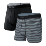 Saxx 01. MENS APPAREL - MENS UNDERWEAR - MENS UNDERWEAR Men's Quest Quick-Dry Mesh Boxer Brief 2-Pack SBI SUNRISE STRIPE | BLACK II: XS