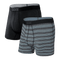Saxx 01. MENS APPAREL - MENS UNDERWEAR - MENS UNDERWEAR Men's Quest Quick-Dry Mesh Boxer Brief 2-Pack SBI SUNRISE STRIPE | BLACK II: XS