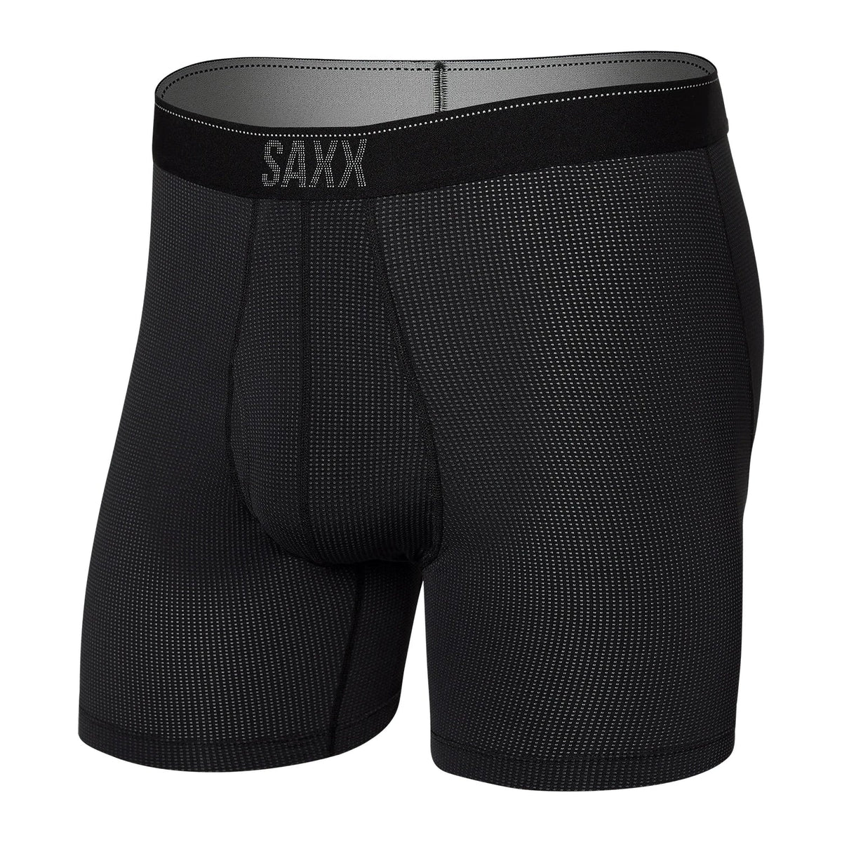 Men’s Quest Quick-Dry Mesh Boxer Brief Fly Saxx - BLK BLACK