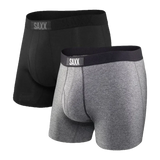 Saxx 01. MENS APPAREL - MENS UNDERWEAR - MENS UNDERWEAR Men's Ultra Boxer brief 2-pack BSP BLACK | GREY