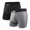 Saxx 01. MENS APPAREL - MENS UNDERWEAR - MENS UNDERWEAR Men's Ultra Boxer brief 2-pack BSP BLACK | GREY