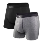 Saxx 01. MENS APPAREL - MENS UNDERWEAR - MENS UNDERWEAR Men's Ultra Boxer brief 2-pack BSP BLACK | GREY