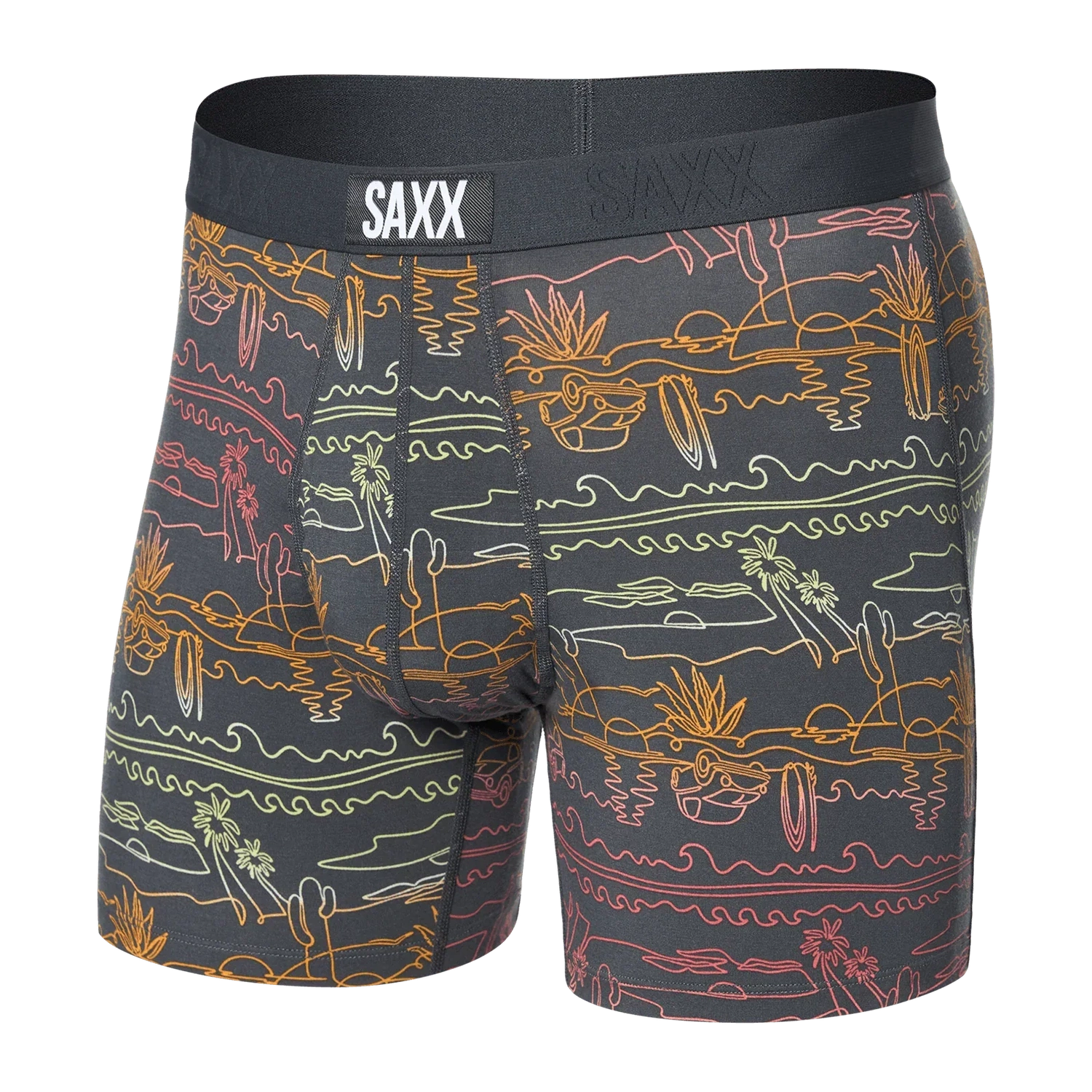 Saxx 01. MENS APPAREL - MENS UNDERWEAR - MENS UNDERWEAR Men's Ultra Super Soft Boxer Brief BBB BLACK BLACK XXL