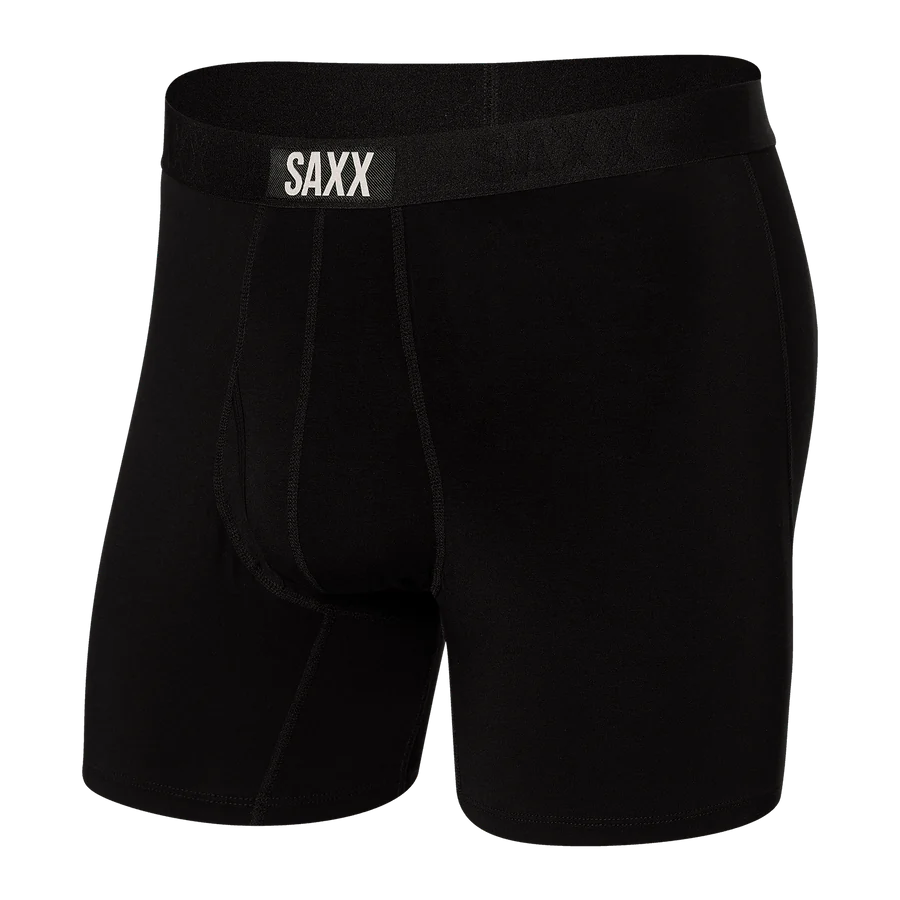 Saxx 01. MENS APPAREL - MENS UNDERWEAR - MENS UNDERWEAR Men's Ultra Super Soft Boxer Brief BBB BLACK|BLACK