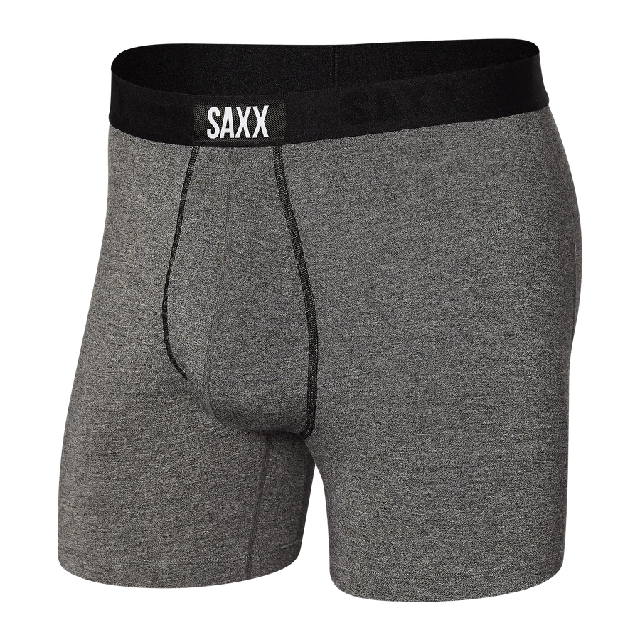 Saxx 01. MENS APPAREL - MENS UNDERWEAR - MENS UNDERWEAR Men's Ultra Super Soft Boxer Brief SAP SALT & PEPPER