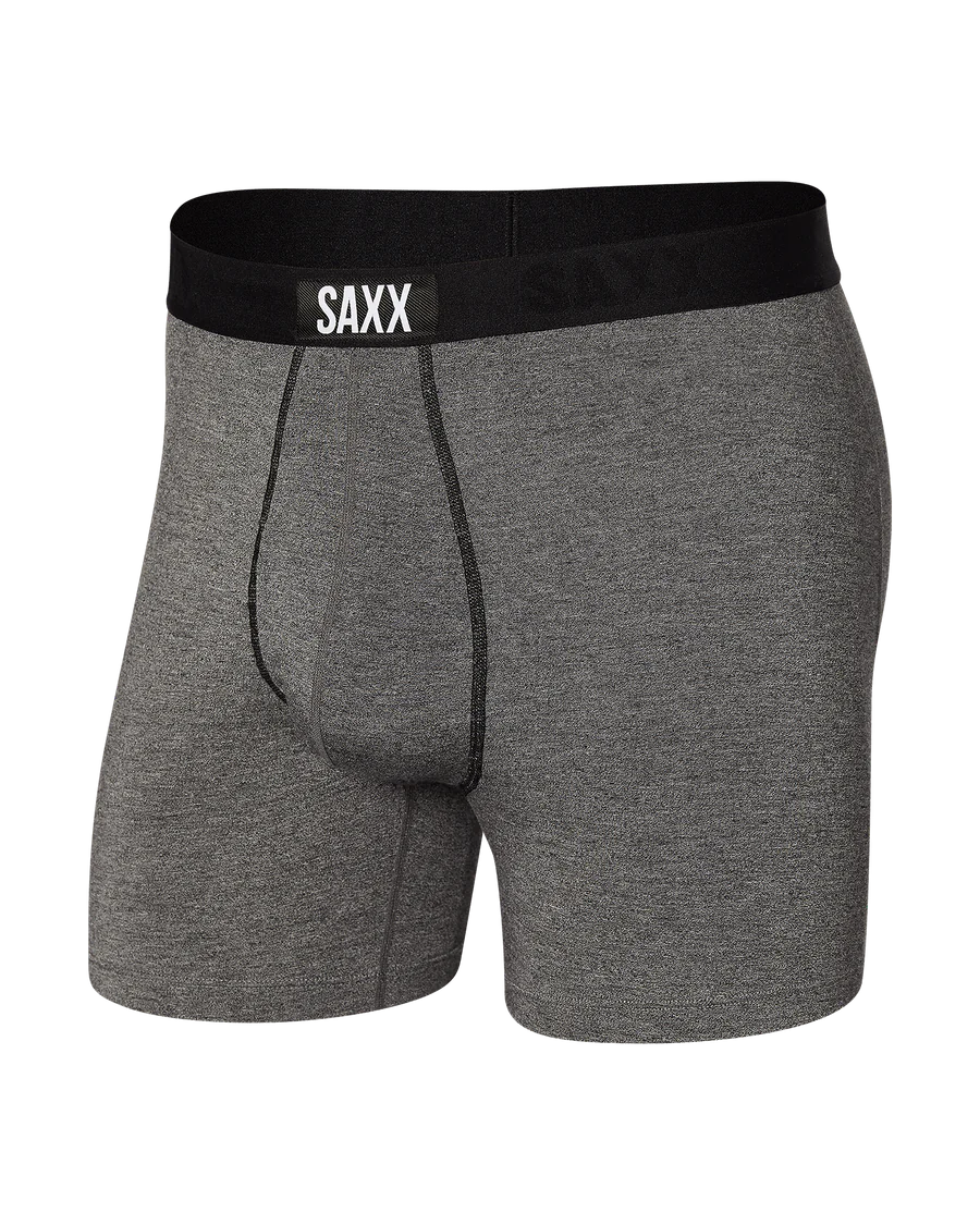 Saxx 01. MENS APPAREL - MENS UNDERWEAR - MENS UNDERWEAR Men's Ultra Super Soft Boxer Brief SAP SALT & PEPPER