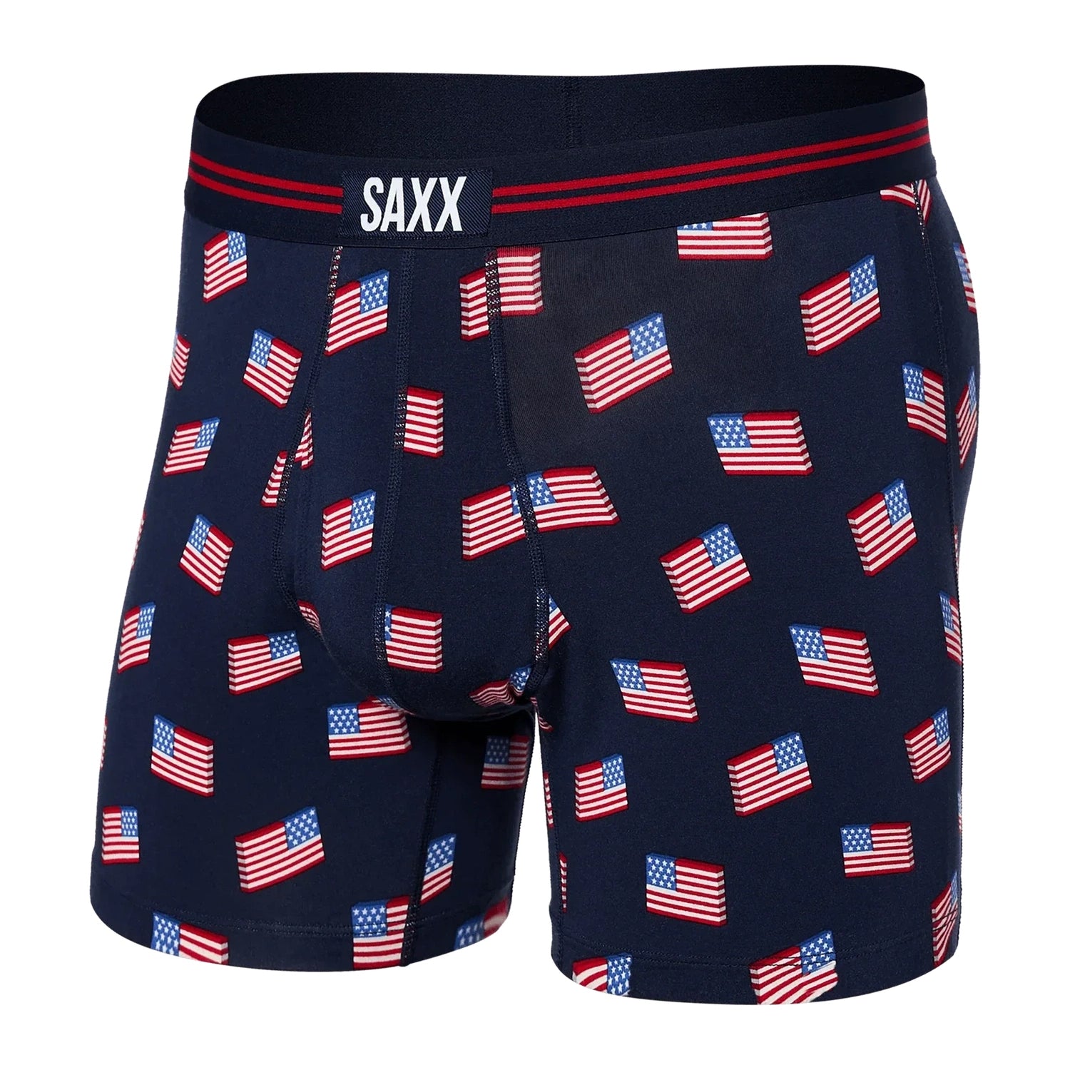 Saxx 01. MENS APPAREL - MENS UNDERWEAR - MENS UNDERWEAR Men's Ultra Super Soft Boxer Brief SAS STARS AND STRIPES- NAVY