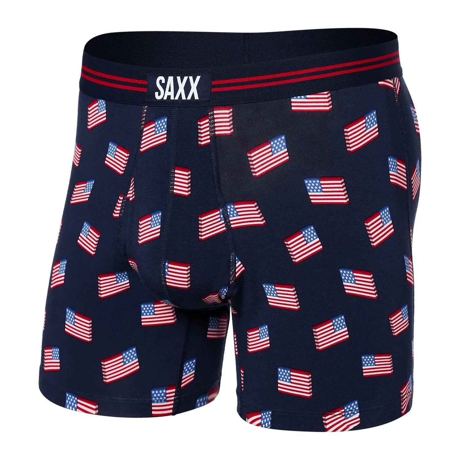Saxx 01. MENS APPAREL - MENS UNDERWEAR - MENS UNDERWEAR Men's Ultra Super Soft Boxer Brief SAS STARS AND STRIPES- NAVY