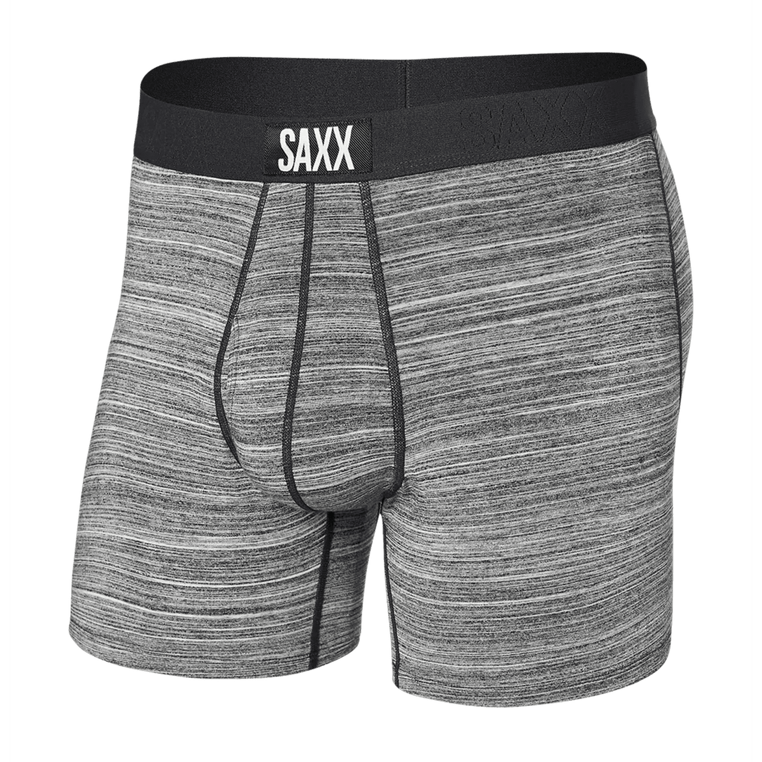 Saxx 01. MENS APPAREL - MENS UNDERWEAR - MENS UNDERWEAR Men's Ultra Super Soft Boxer Brief SDS SPACEDYE STRIPE-GREY MLTI