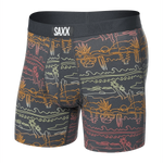 Saxx 01. MENS APPAREL - MENS UNDERWEAR - MENS UNDERWEAR Men's Ultra Super Soft Boxer Brief SRT SUMMER ROADTRIP-EBONY