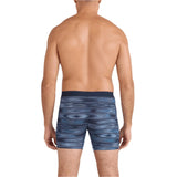 Saxx 01. MENS APPAREL - MENS UNDERWEAR - MENS UNDERWEAR Men's Vibe Xtra Soft Comfort Boxer Brief Fly ISD IKAT STRIPE-DARK DENIM