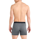 Saxx 01. MENS APPAREL - MENS UNDERWEAR - MENS UNDERWEAR Men's Vibe Xtra Soft Comfort Boxer Brief Fly 2-Pack BLG BLACK DARK GREY HEATHER