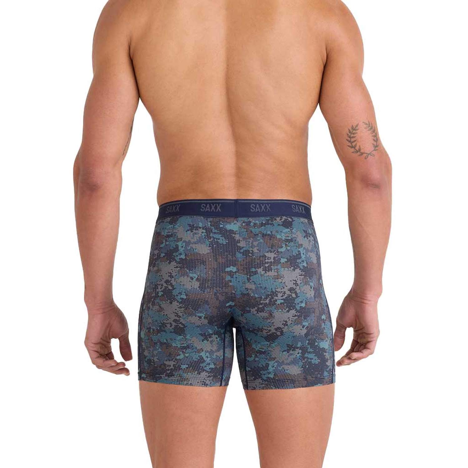 Saxx 01. MENS APPAREL - MENS UNDERWEAR - MENS UNDERWEAR Quest Quick-Dry Mesh Boxer Brief Fly 2-Pack MXB MATRIX CAMO BLACK