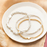 Scout Curated Wears 10. GIFTS|ACCESSORIES - WOMENS ACCESSORIES - WOMENS JEWELRY Mini Metal Stacking Bracelet BALL BEADS GOLD