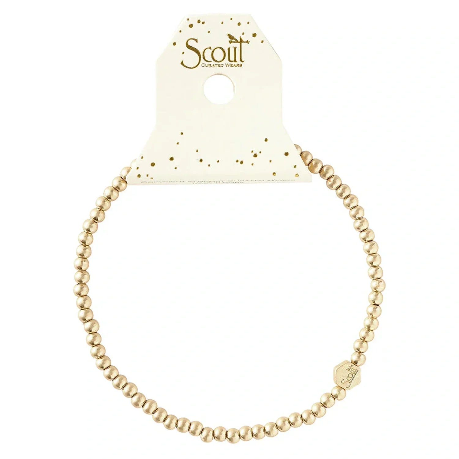 Scout Curated Wears 10. GIFTS|ACCESSORIES - WOMENS ACCESSORIES - WOMENS JEWELRY Mini Metal Stacking Bracelet BALL BEADS GOLD
