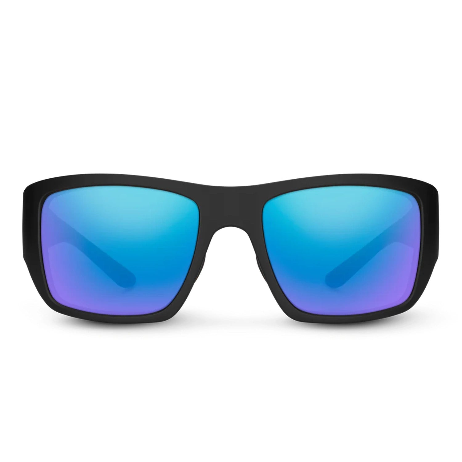 Suncloud Optics 07. EYEWEAR - SUNGLASSES - SUNGLASSES Sculpin Sunglasses MATTE BLACK POLARIZED BLUE MIRROR