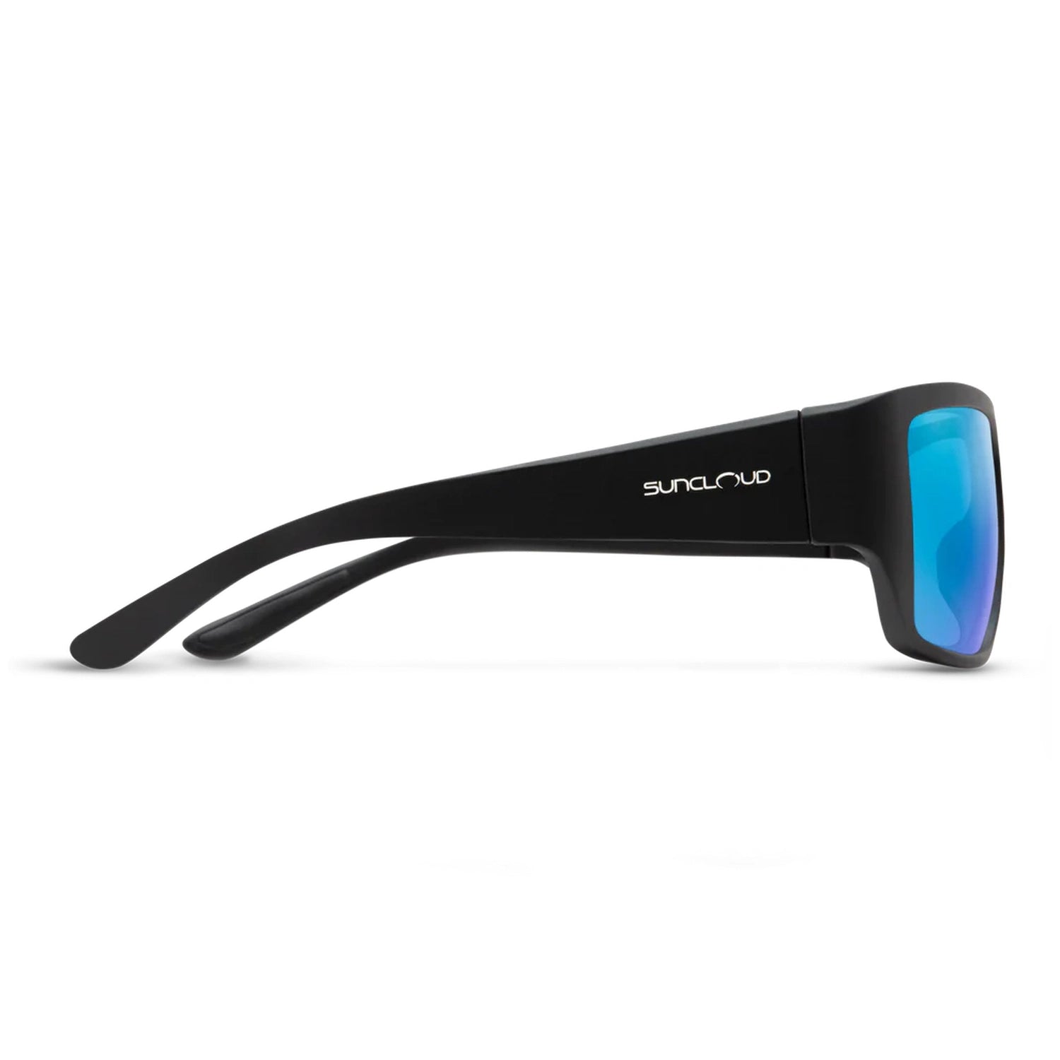 Suncloud Optics 07. EYEWEAR - SUNGLASSES - SUNGLASSES Sculpin Sunglasses MATTE BLACK POLARIZED BLUE MIRROR