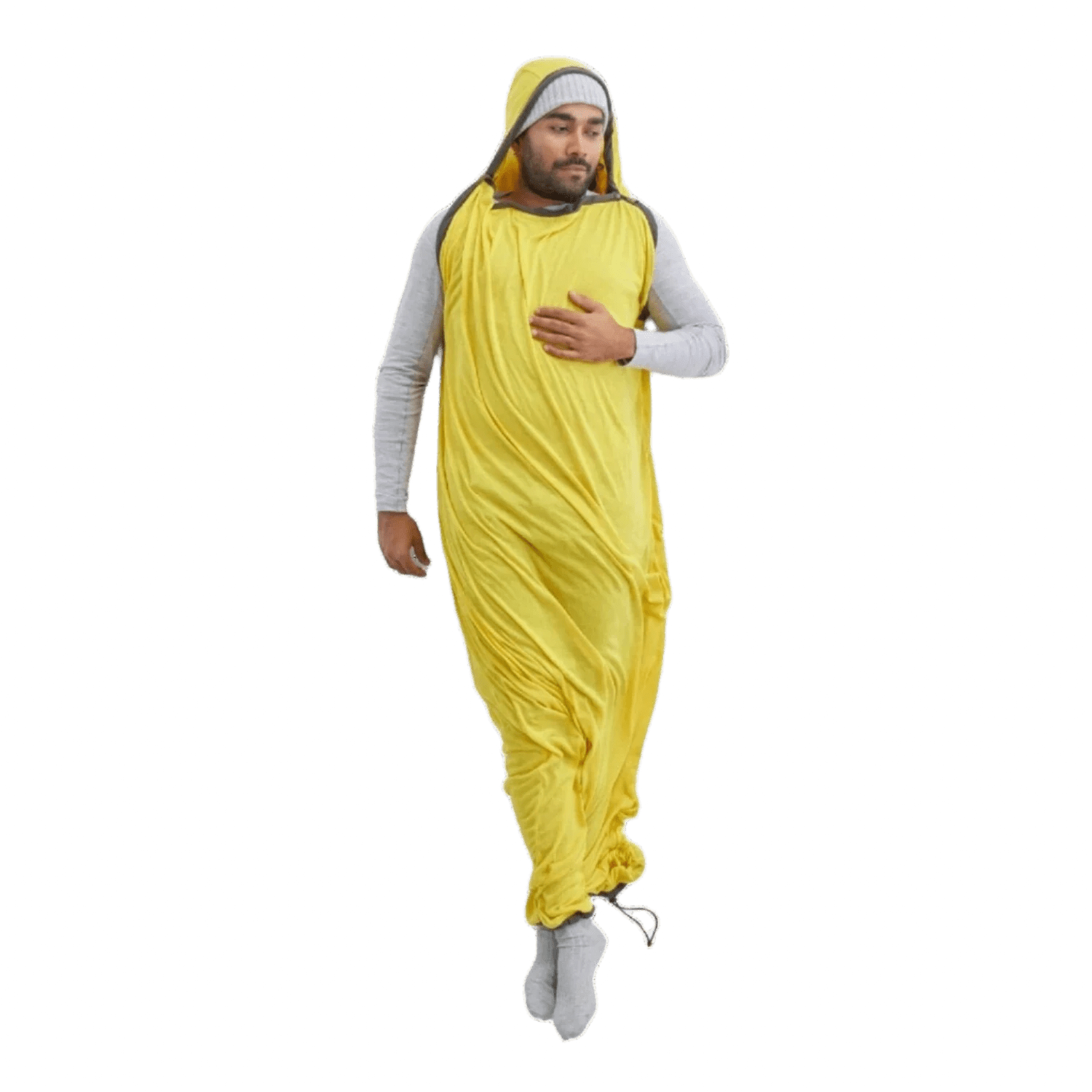 Sea to Summit 12. HARDGOODS - CAMP|HIKE|TRAVEL - CAMP ACCESSORIES Reactor Sleeping Bag Liner - Standard Mummy with Drawcord - Sulphur Yellow