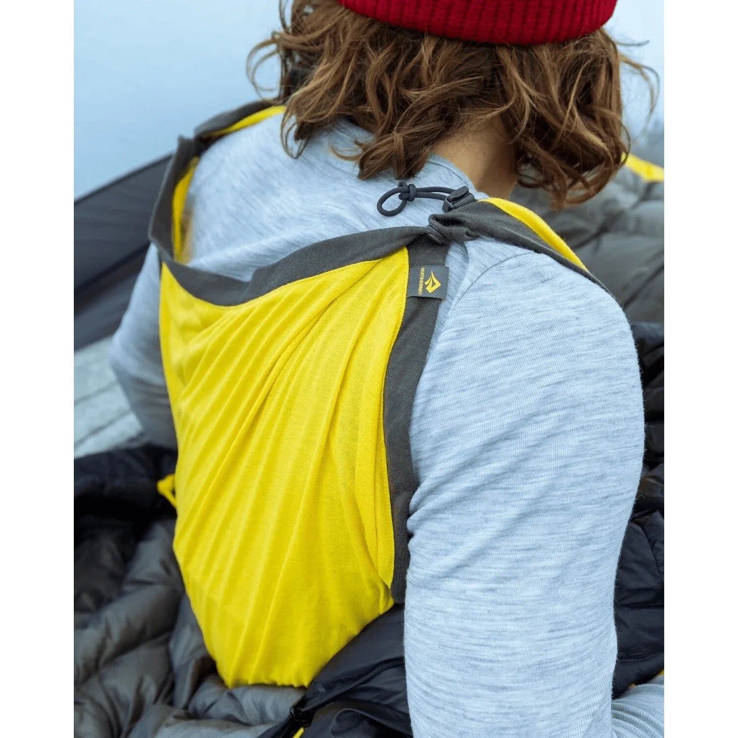 Sea to Summit 12. HARDGOODS - CAMP|HIKE|TRAVEL - CAMP ACCESSORIES Reactor Sleeping Bag Liner - Standard Mummy with Drawcord - Sulphur Yellow