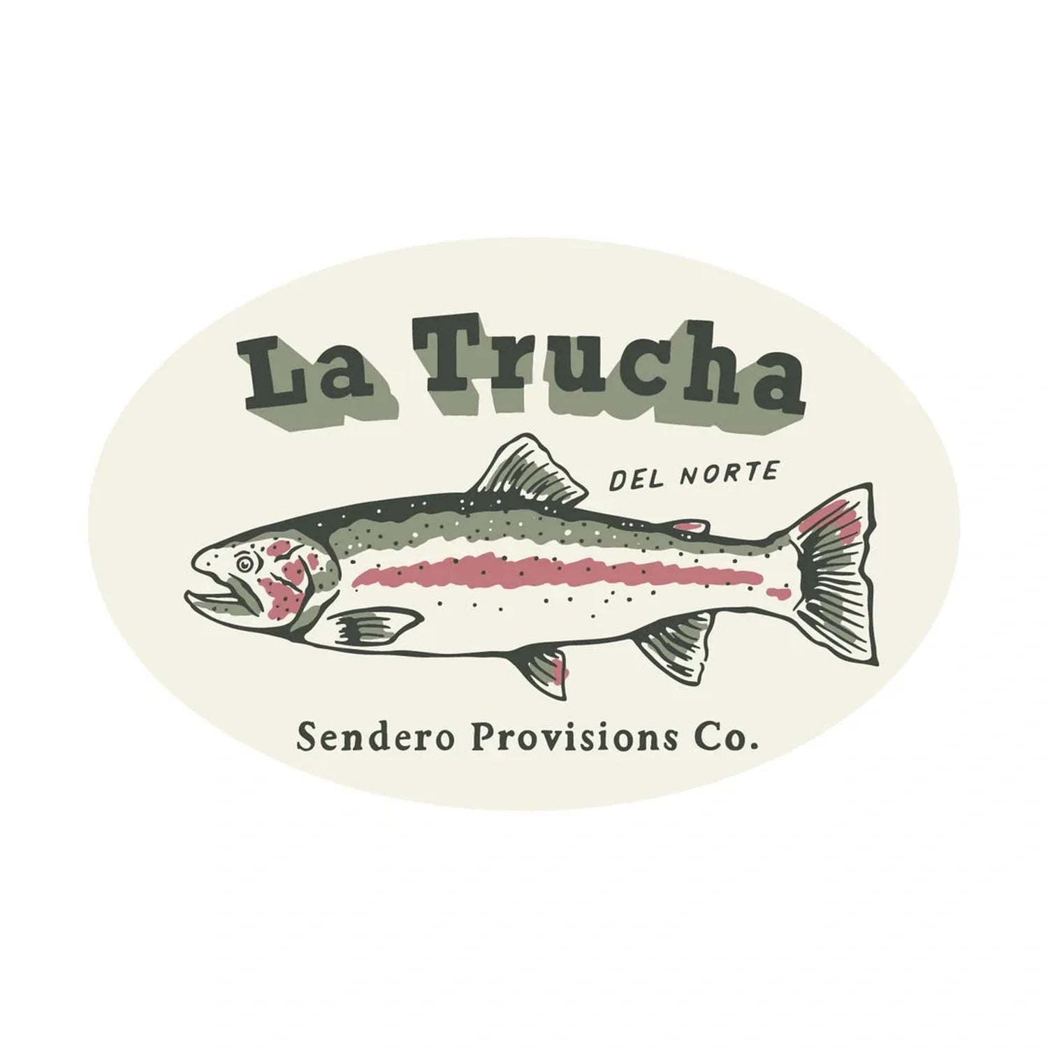 Sendero Provisions Co. 10. GIFTS|ACCESSORIES - GIFT - STICKERS Del Norte Sticker WHITE OS