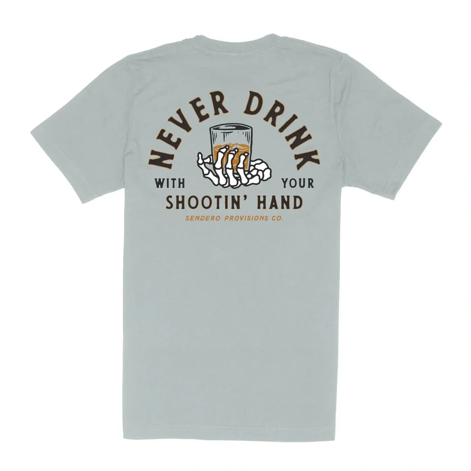 Sendero Provisions Co. 01. MENS APPAREL - MENS T-SHIRTS - MENS T-SHIRT SS Men's Shootin' Hand T-Shirt BIG SKY BLUE