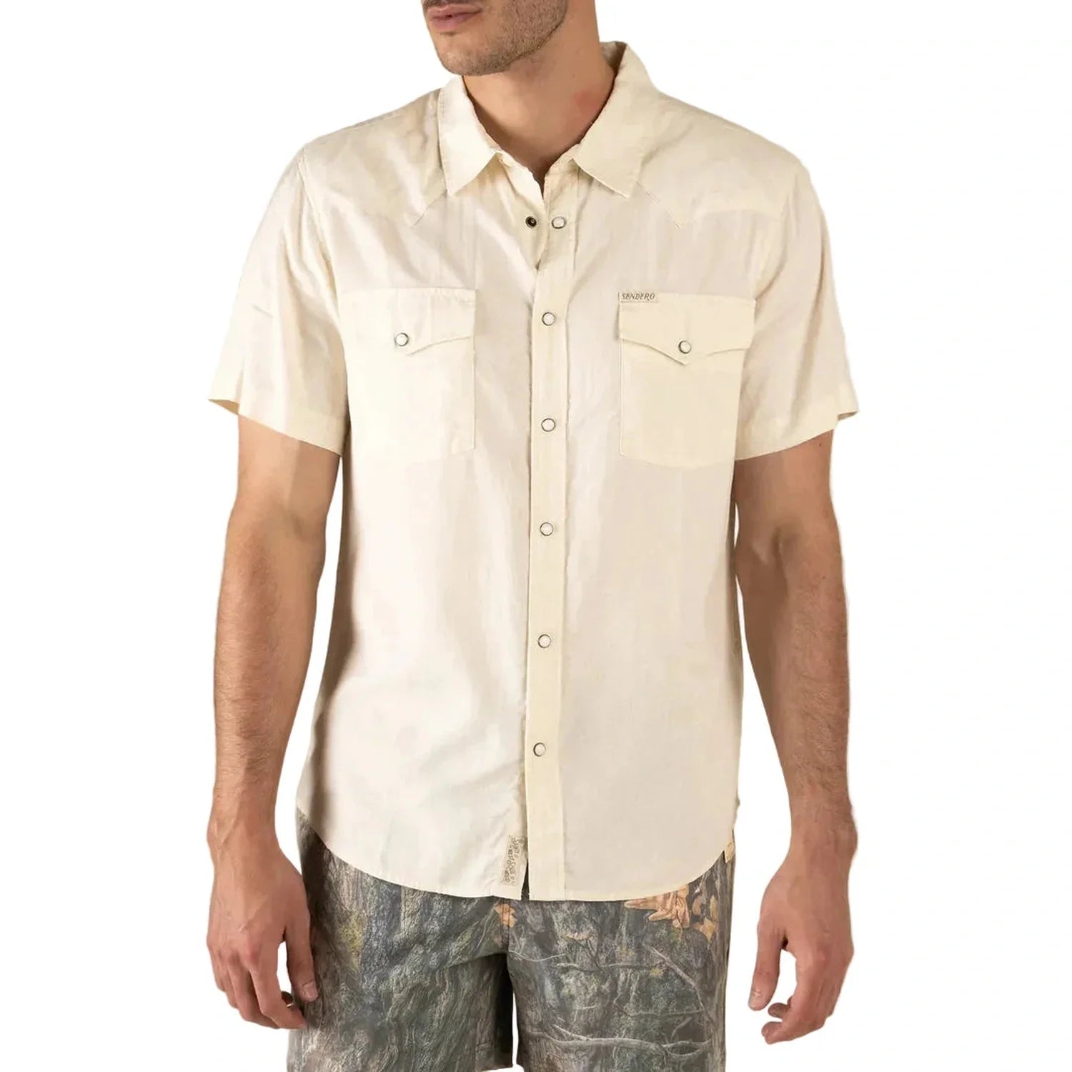 Men’s The Wyatt Pearl Snap Short Sleeve Solid Shirt Sendero