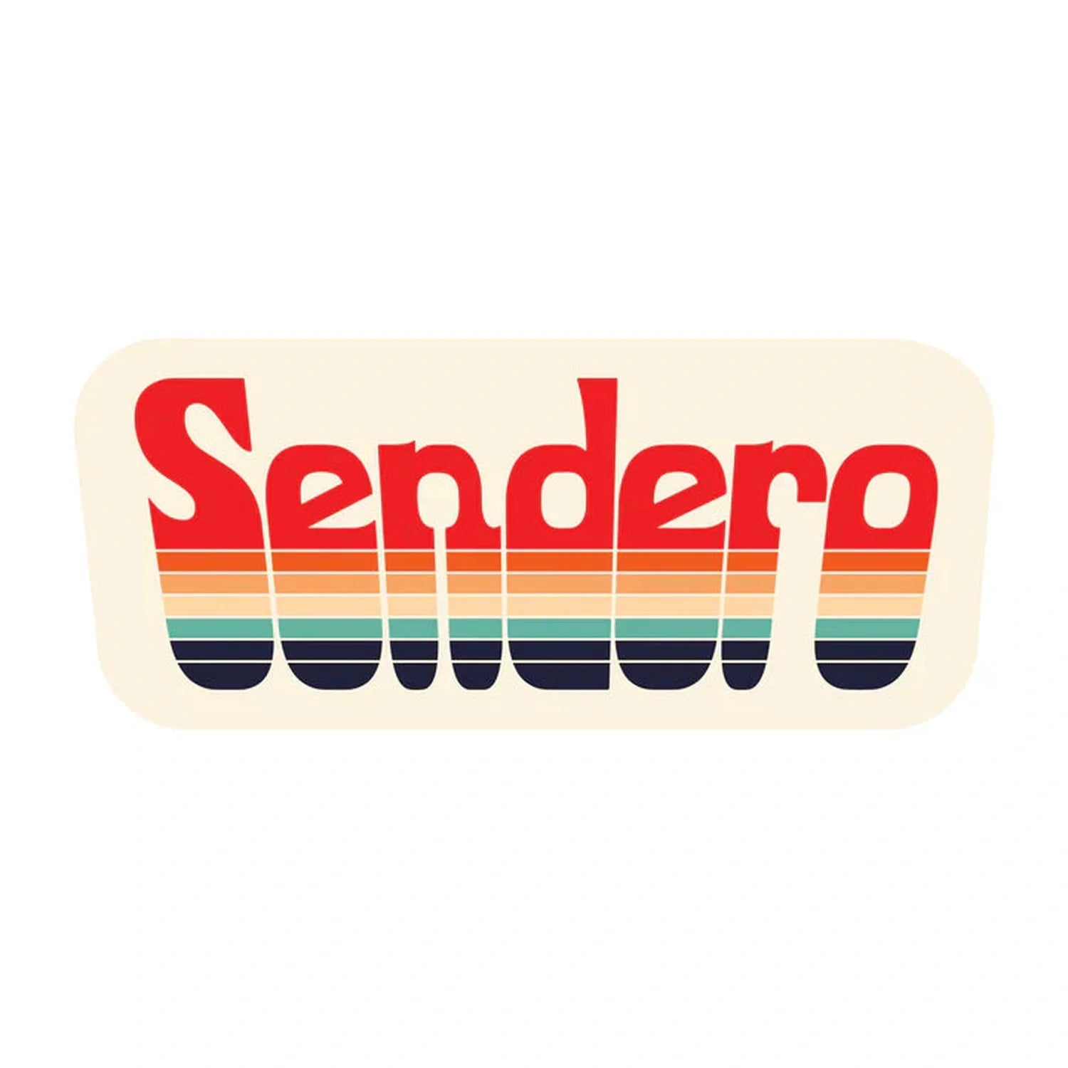 Retro Logo Sticker Sendero Provisions Co. - CREAM / OS