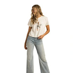 Sendero Provisions Co. 02. WOMENS APPAREL - WOMENS SS SHIRTS - WOMENS SS CASUAL Women's Boot Scootin' Crop Tee VINTAGE WHITE