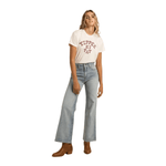 Sendero Provisions Co. 02. WOMENS APPAREL - WOMENS SS SHIRTS - WOMENS SS CASUAL Women's Yippee Ki Yay Crop Tee VINTAGE WHITE