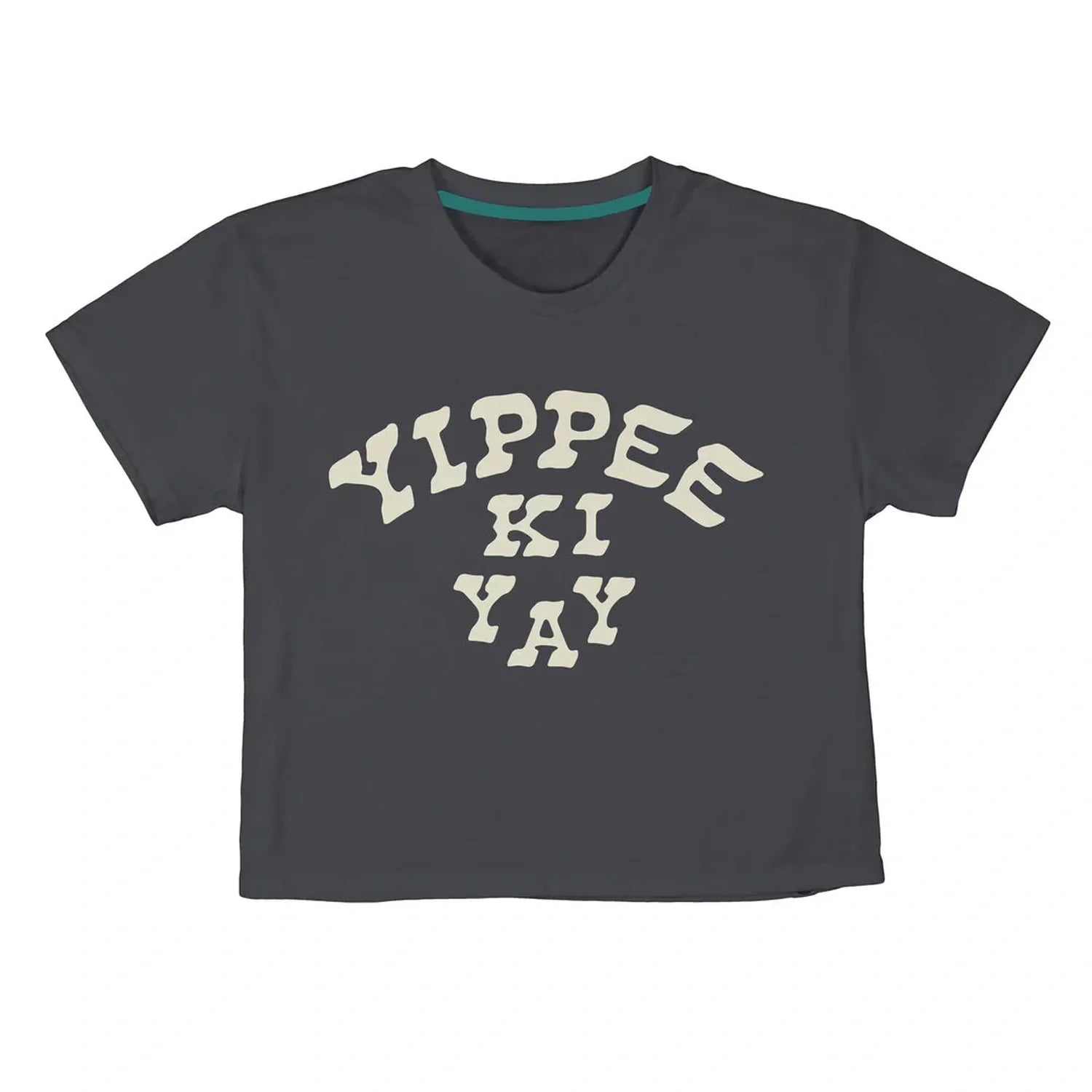 Sendero Provisions Co. 02. WOMENS APPAREL - WOMENS SS SHIRTS - WOMENS SS CASUAL Women's Yippee Ki Yay Crop Tee VINTAGE BLACK