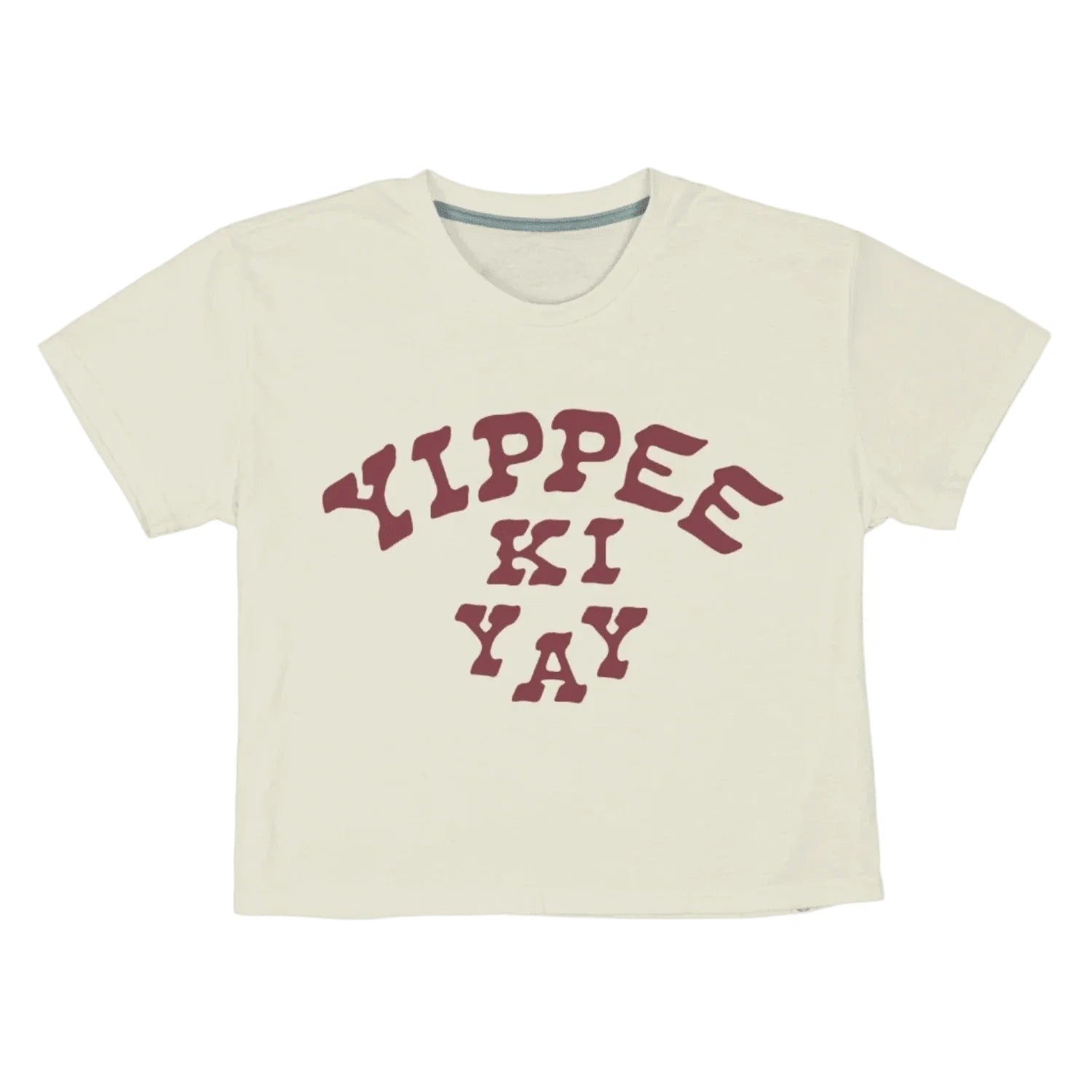 Sendero Provisions Co. 02. WOMENS APPAREL - WOMENS SS SHIRTS - WOMENS SS CASUAL Women's Yippee Ki Yay Crop Tee VINTAGE WHITE