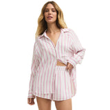 Z Supply 02. WOMENS APPAREL - WOMENS LS SHIRTS - WOMENS LS CASUAL Women's The Perfect Linen Top SRO SPANISH ROSE