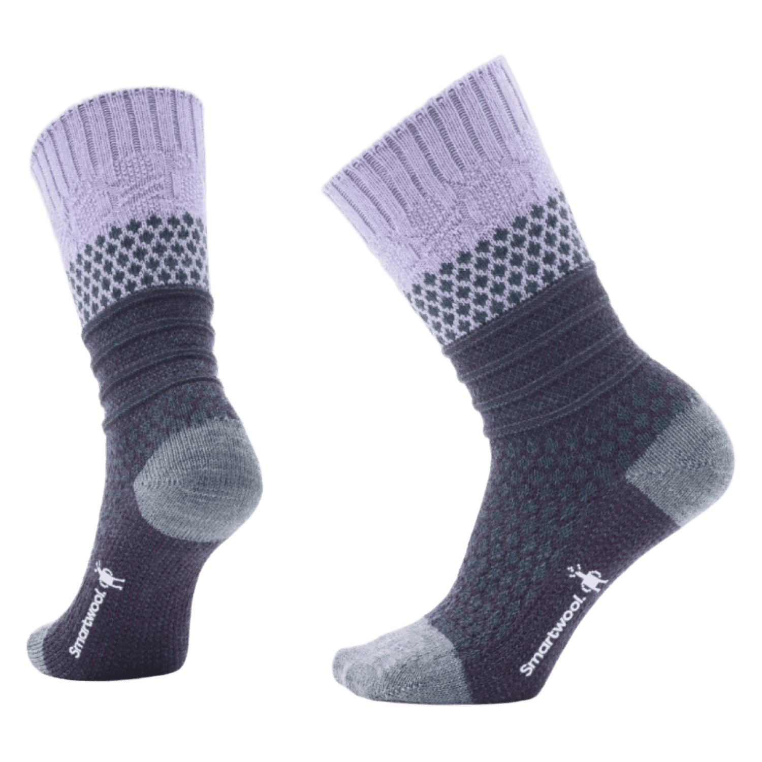 Smartwool 06. SOCKS - WOMENS SOCKS - WOMENS SOCKS CREW Women's Everyday Popcorn Cable Full Cushion Crew Socks L46 ULTRA VIOLET