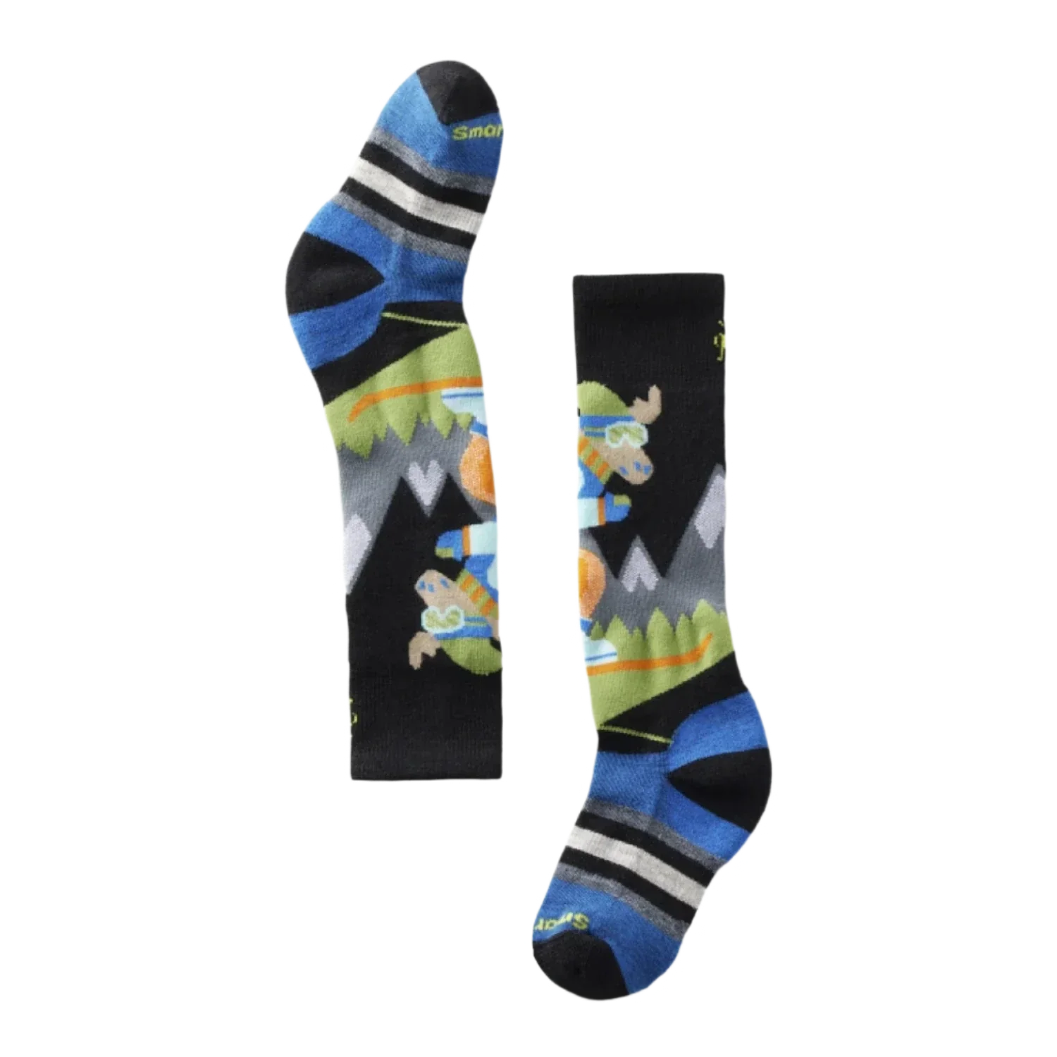 Smartwool 03. KIDS|BABY - KIDS - KIDS ACCESS Kids' Wintersport Full Cushion Mountain Moose Pattern OTC Socks 001 BLACK