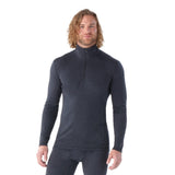 Smartwool 01. MENS APPAREL - MENS SKI - MENS THERMAL TOPS Men's Classic Thermal Merino Base Layer 1/4 Zip 010 CHARCOAL HEATHER