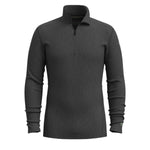 Smartwool 01. MENS APPAREL - MENS SKI - MENS THERMAL TOPS Men's Classic Thermal Merino Base Layer 1/4 Zip 010 CHARCOAL HEATHER