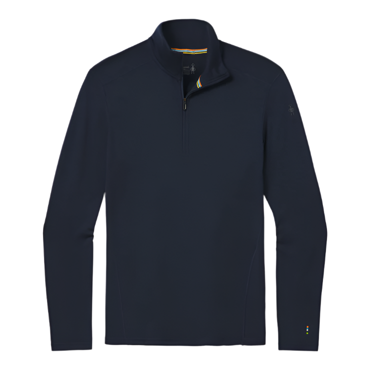 Smartwool 01. MENS APPAREL - MENS SKI - MENS THERMAL TOPS Men's Classic Thermal Merino Base Layer 1/4 Zip 092 DEEP NAVY