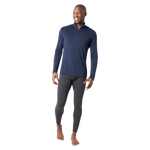 Smartwool 01. MENS APPAREL - MENS SKI - MENS THERMAL TOPS Men's Classic Thermal Merino Base Layer 1/4 Zip 092 DEEP NAVY